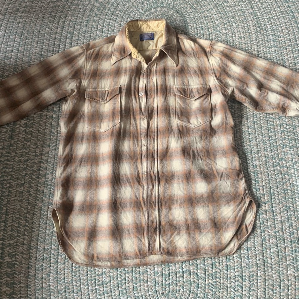 Pendleton Wool Jacket with Cream and Tan Accents